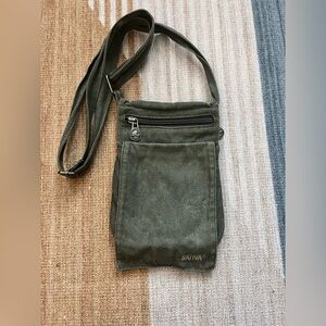 Sativa Hemp Crossbody Bag Olive Green 9” x 6” Travel Festival Eco Friendly
